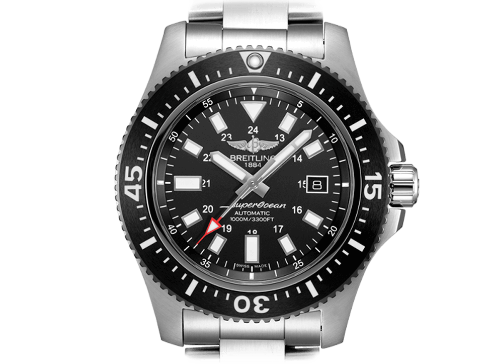 Breitling Superocean II Special 44mm Black Dial Silver Steel Strap Watch for Men - Y1739310/BF45/162A