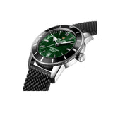Breitling Superocean Heritage B20 Automatic 46 Green Dial Black Mesh Bracelet Watch for Men - AB2020121L1S1