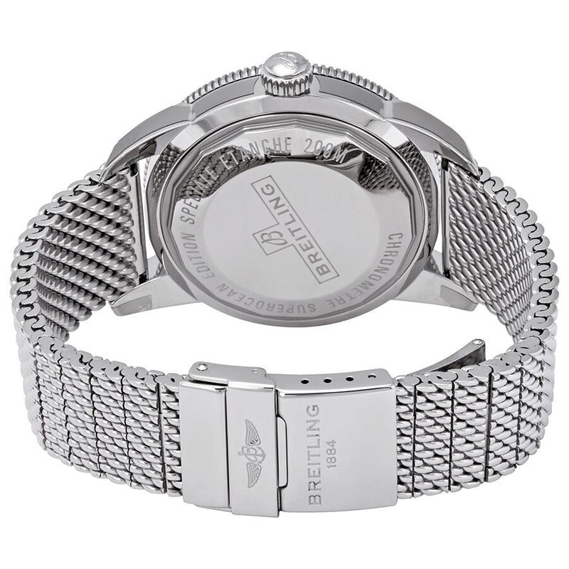 Breitling Superocean Heritage B20 Automatic 44 Blue Dial Silver Mesh Bracelet Watch for Men - AB2030161C1A1
