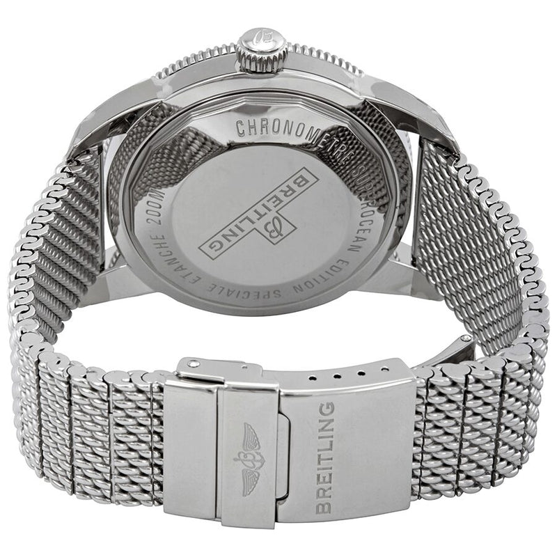 Breitling Superocean Heritage B20 Automatic 46 Black Dial Silver Mesh Bracelet Watch for Men - AB2020121B1A1
