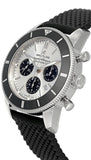 Breitling Superocean Heritage B01 Chronograph 44 Silver Dial Black Mesh Bracelet Watch for Men - AB0162121G1S1