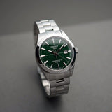 Tissot Gentleman Powermatic 80 Silicium Green Dial Silver Steel Strap Watch For Men - T127.407.11.091.01