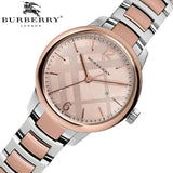 Burberry The Classic Rose Gold Dial Two Tone Steel Strap Watch for Women - BU10117