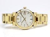 Burberry The City White Dial Gold Steel Strap Watch for Women - BU9103