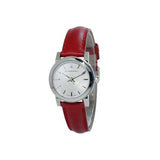 Burberry The City Silver Dial Red Strap Watch for Women - BU9232