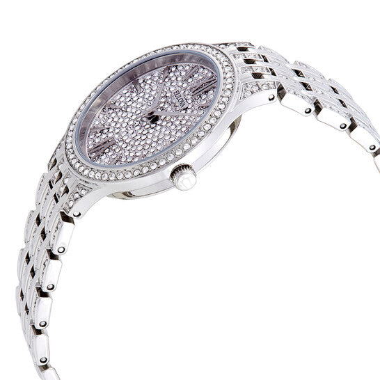 Bulova Crystal Collection Silver Dial Silver Steel Strap Watch for Women - 96L243