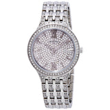 Bulova Crystal Collection Silver Dial Silver Steel Strap Watch for Women - 96L243
