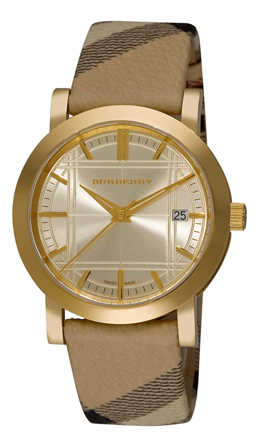 Burberry Heritage Silver Dial Leather Strap Watch for Women - BU1398