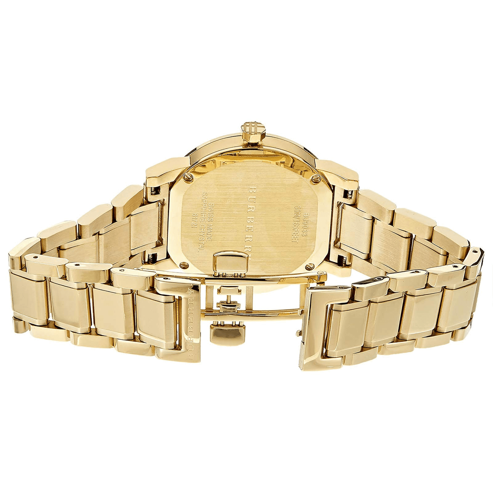 Burberry The City Gold Dial Gold Steel Strap Watch for Women - BU9033