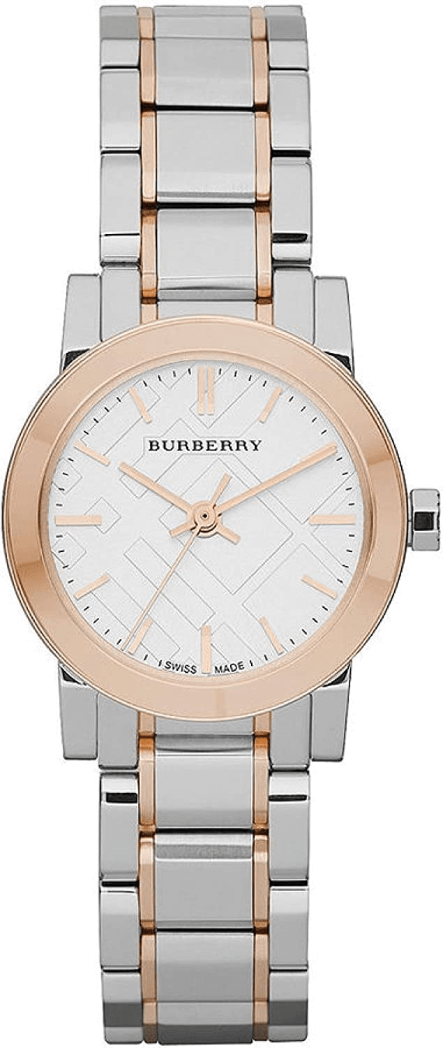 Burberry The City Silver Dial Two Tone Steel Strap Watch for Women - BU9205