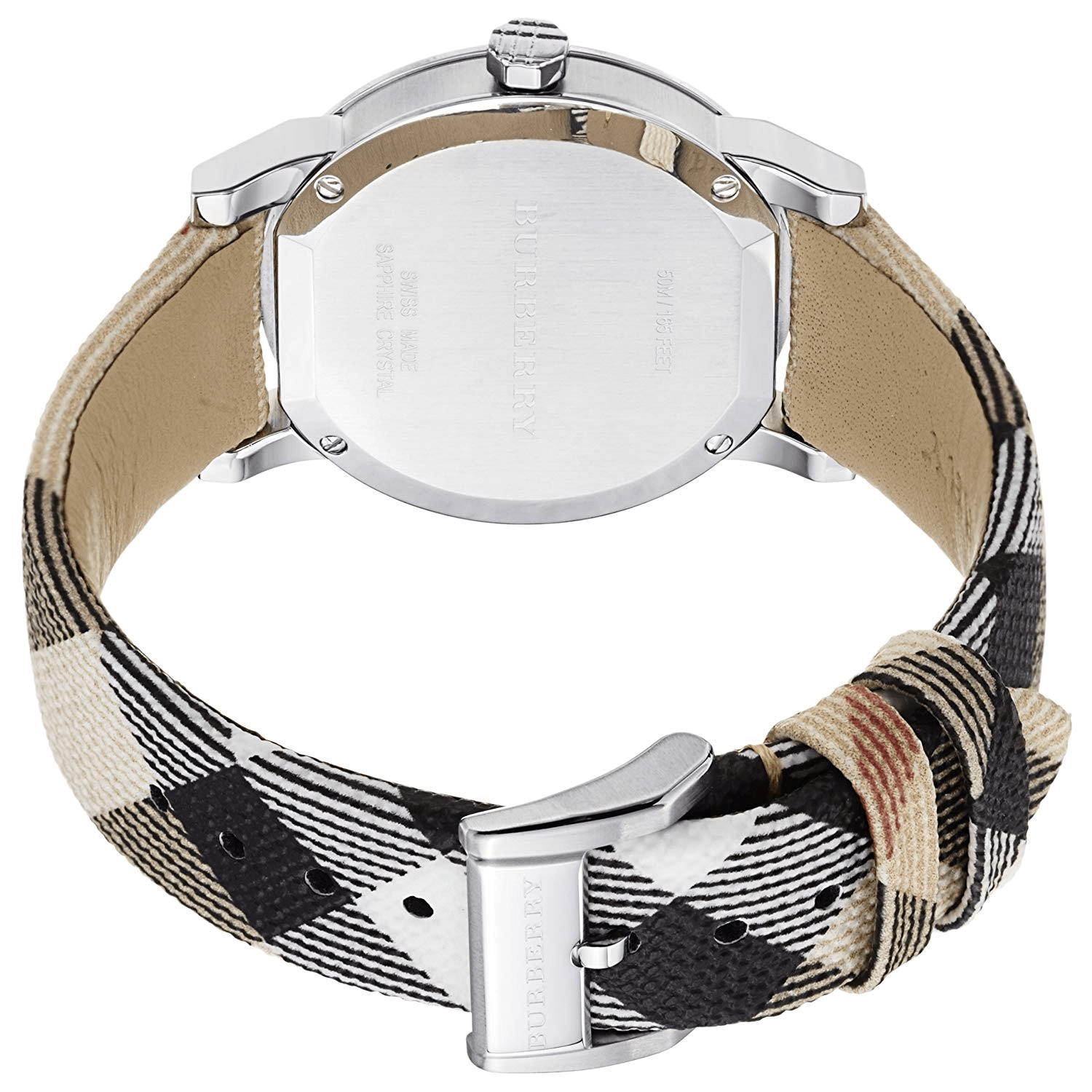 Burberry The City White Dial Brown Leather Strap Watch for Women - BU9113