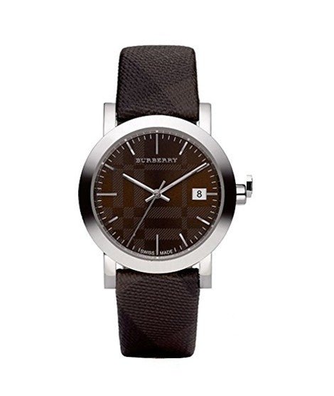 Burberry Smoked Brown Dial Brown Leather Strap Watch for Women - BU1775