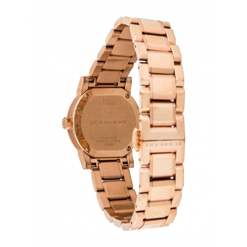 Burberry Heritage Rose Gold Dial Rose Gold Steel Strap Watch for Women - BU9215