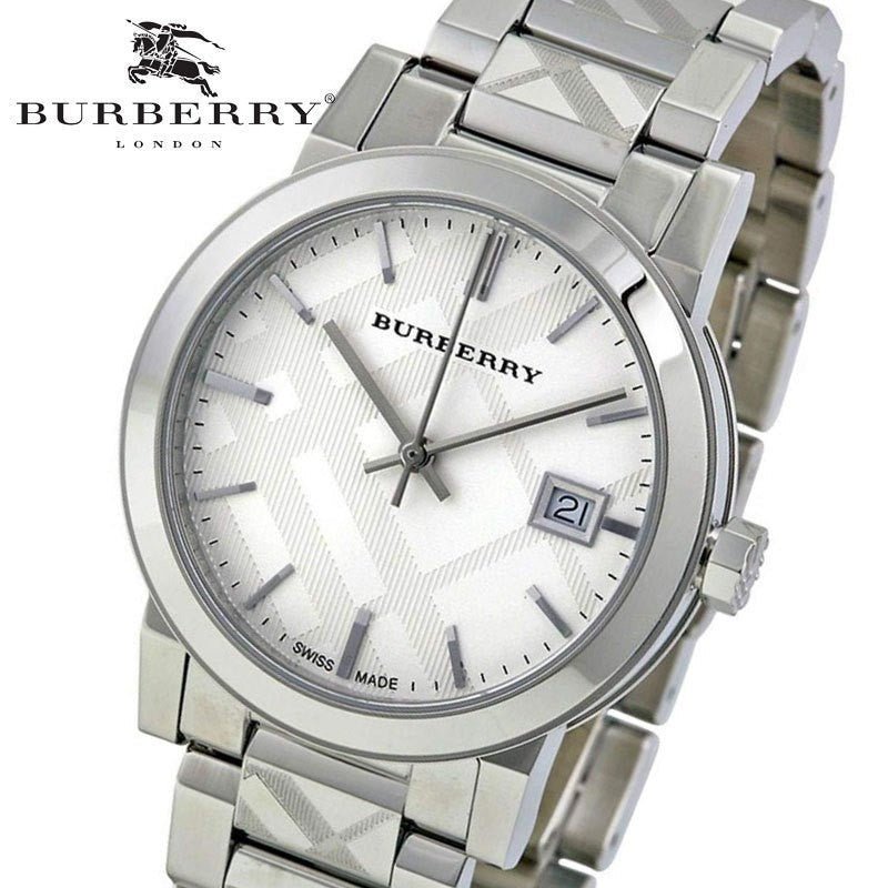 Burberry The City White Dial Silver Steel Strap Watch for Women - BU9144