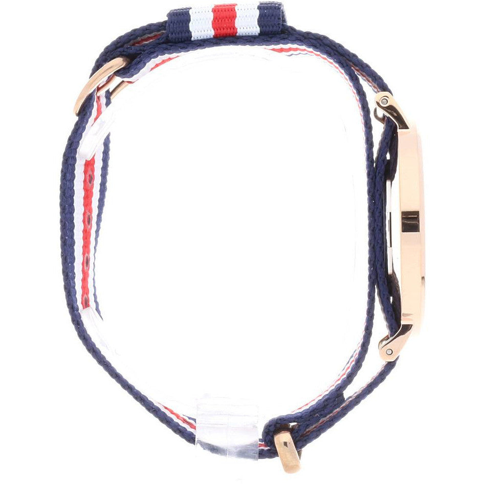 Daniel Wellington Classic Canterbury White Dial Two Tone NATO Strap Watch For Women - DW00100030