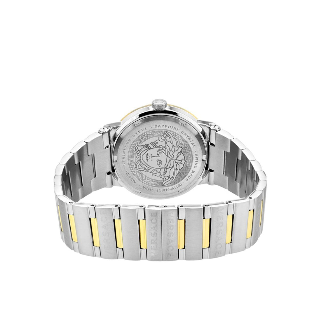 Versace Hellenyium Green Dial Two Tone Steel Strap Watch for Women - VEVH00620