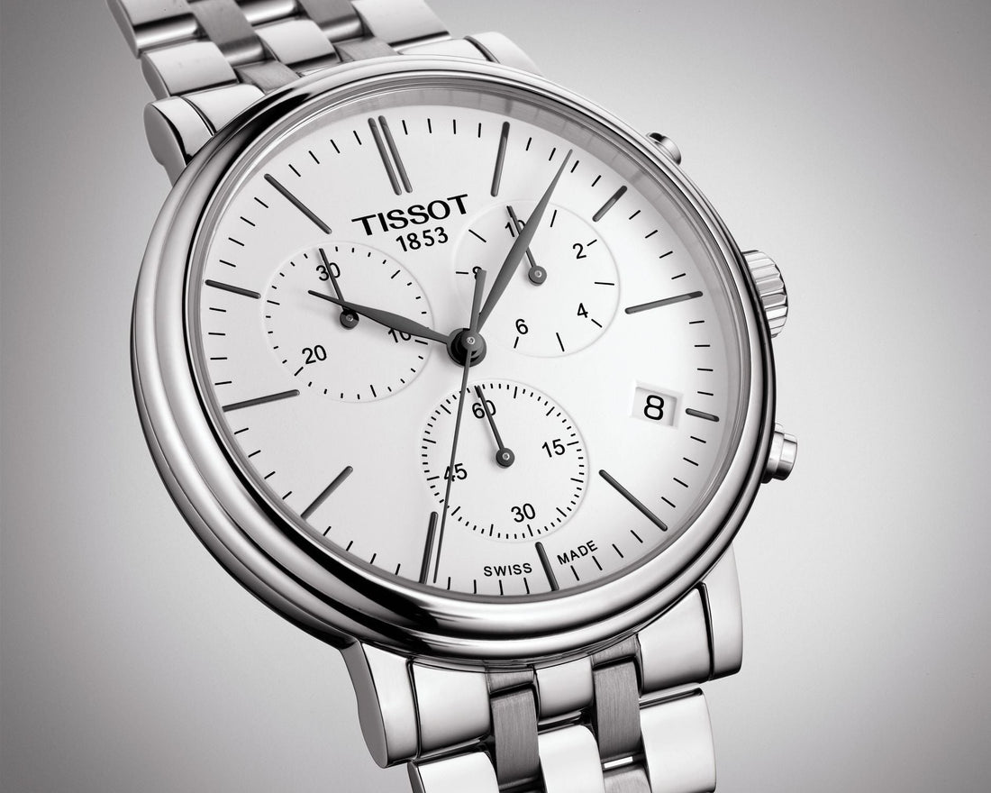 Tissot Carson Premium White Dial Silver Steel Strap Watch For Men - T122.417.11.011.00