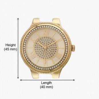 Guess Madison Diamonds Gold Dial Gold Steel Strap Watch for Women - W0637L2