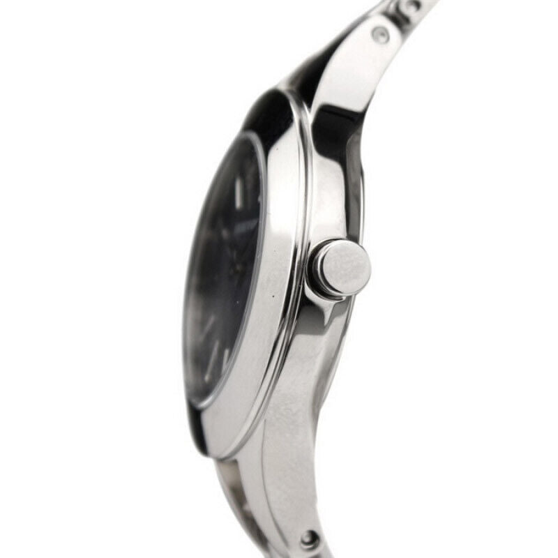 Emporio Armani Classic Quartz Black Dial Silver Steel Strap Watch For Women - AR7328