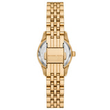 Michael Kors Lexington Three-Hand Blue Dial Gold Steel Strap Watch for Women - MK4802