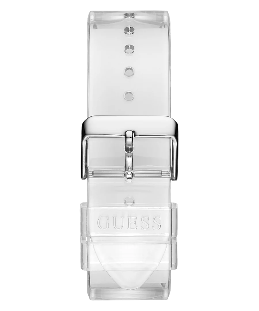 Guess Phoenix J Balvin White Dial Transparent Silicone Strap Watch For Men - V1051M1