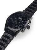Hugo Boss Onyx Black Dial Black Steel Strap Watch for Men - 1513365