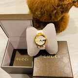 Gucci G Interlocking White Dial White Leather Strap Watch For Women - YA133327
