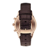 Emporio Armani Meccanico White Skeleton Dial Brown Leather Strap Watch For Men - AR60005