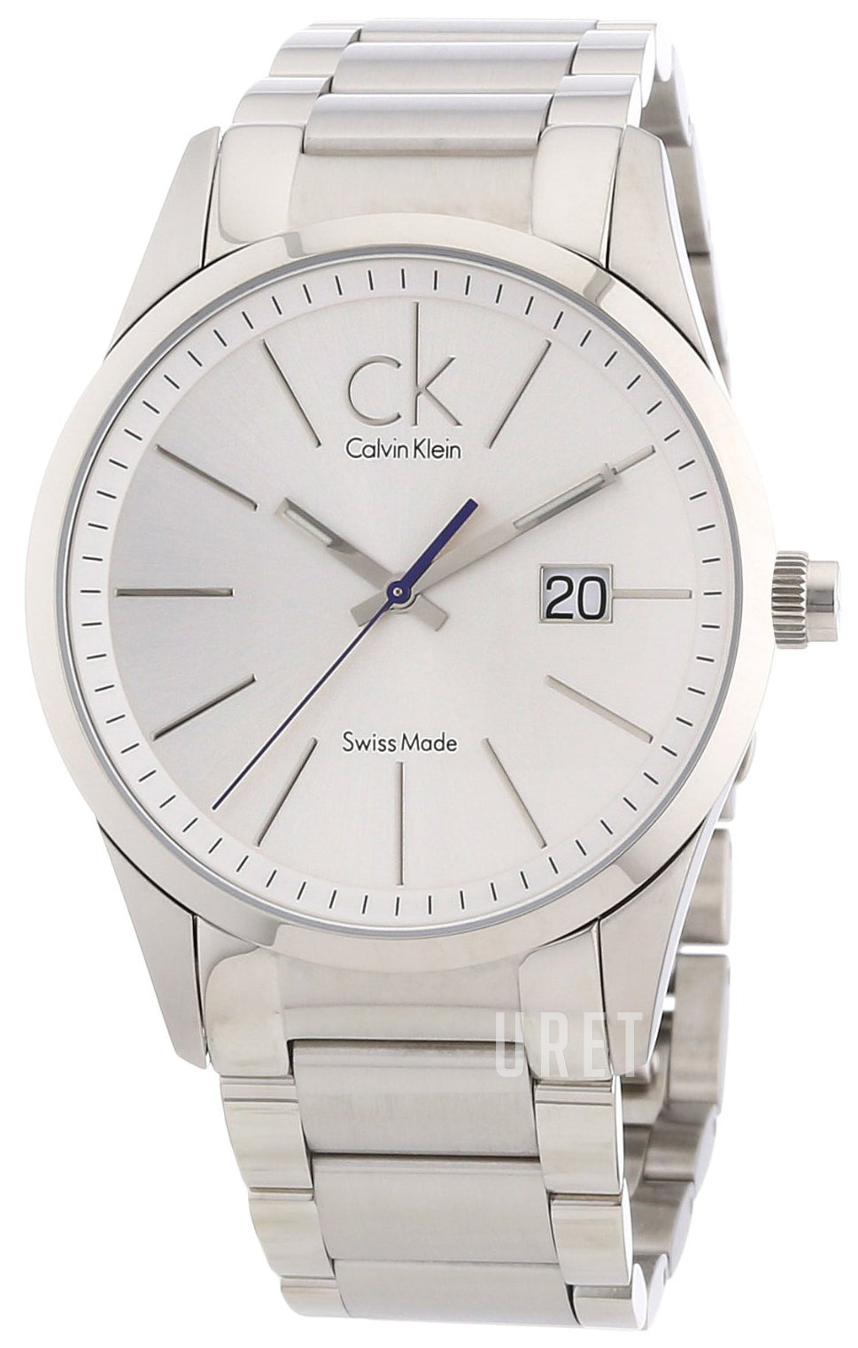 Calvin Klein Bold White Dial Silver Steel Strap Watch for Men - K2241120