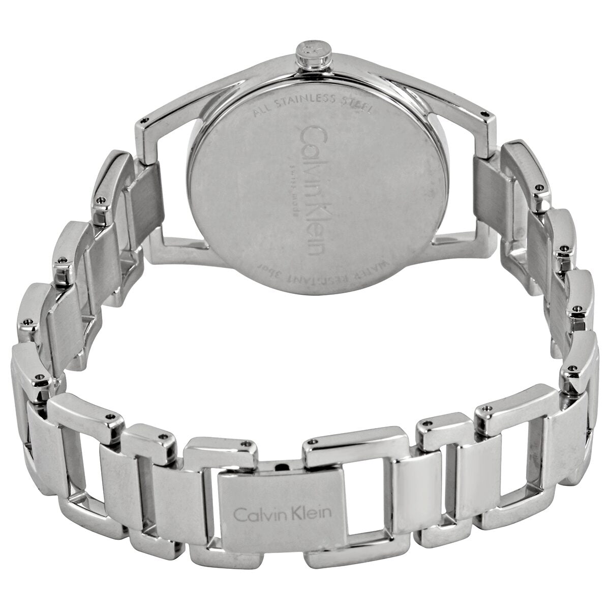 Calvin Klein Dainty Silver Dial Silver Steel Strap Watch for Women - K7L23146