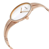 Calvin Klein Drift White Dial Rose Gold Steel Strap Watch for Women - K6S2N616