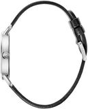 Calvin Klein Evan White Dial Black Leather Strap Watch for Women - K7B231CY