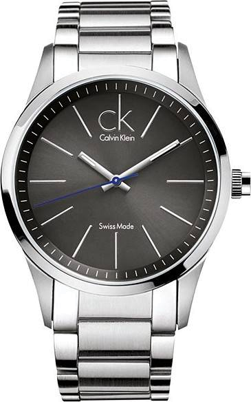 Calvin Klein Bold Grey Dial Silver Steel Strap Watch for Men - K2241107