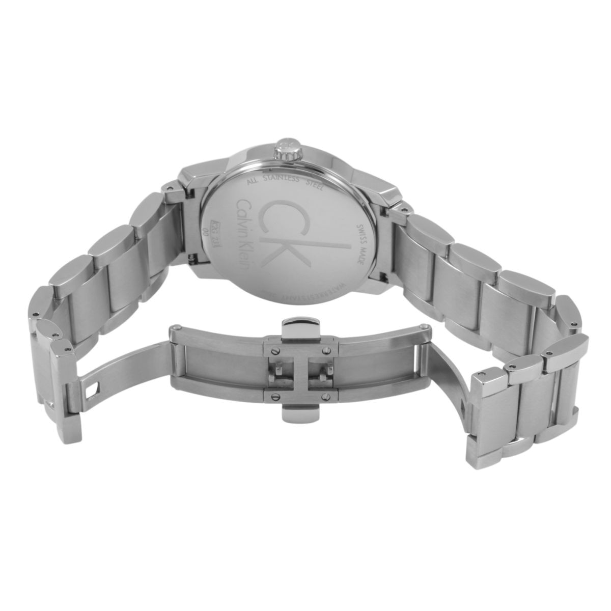 Calvin Klein City Grey Dial Silver Steel Strap Watch for Women - K2G23144