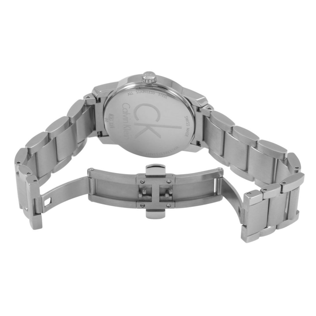 Calvin Klein City Grey Dial Silver Steel Strap Watch for Women - K2G23144
