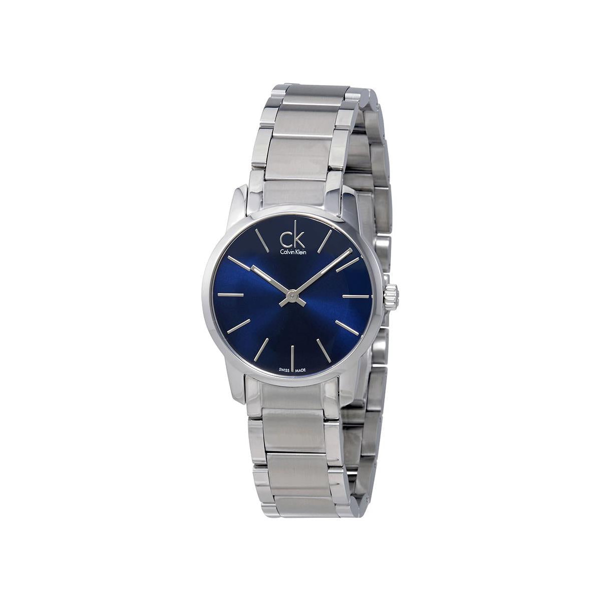 Calvin Klein City Blue Dial Silver Steel Strap Watch for Women - K2G2314N
