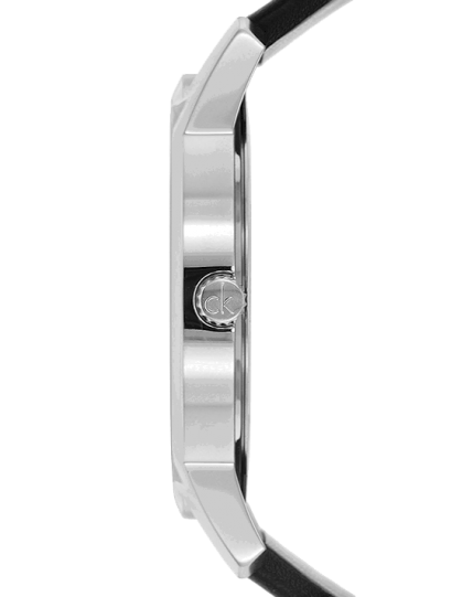 Calvin Klein City Silver Dial Black Steel Strap Watch for Men - K2G2G1CX
