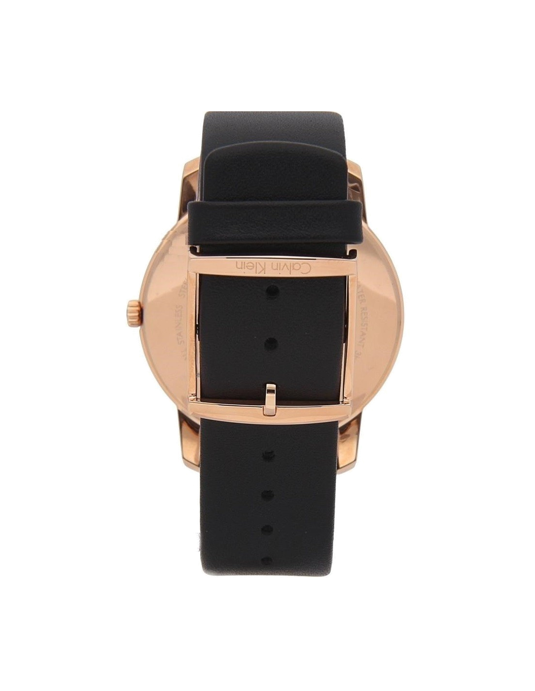 Calvin Klein City Quartz Grey Dial Black Leather Strap Watch for Men - K2G2G6C3