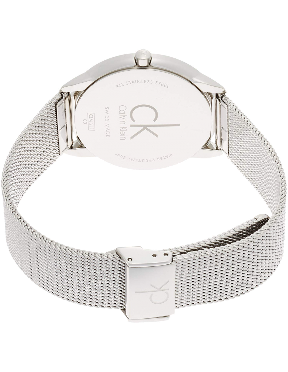 Calvin Klein Minimal Silver Dial Silver Mesh Bracelet Watch for Men - K3M2112Z