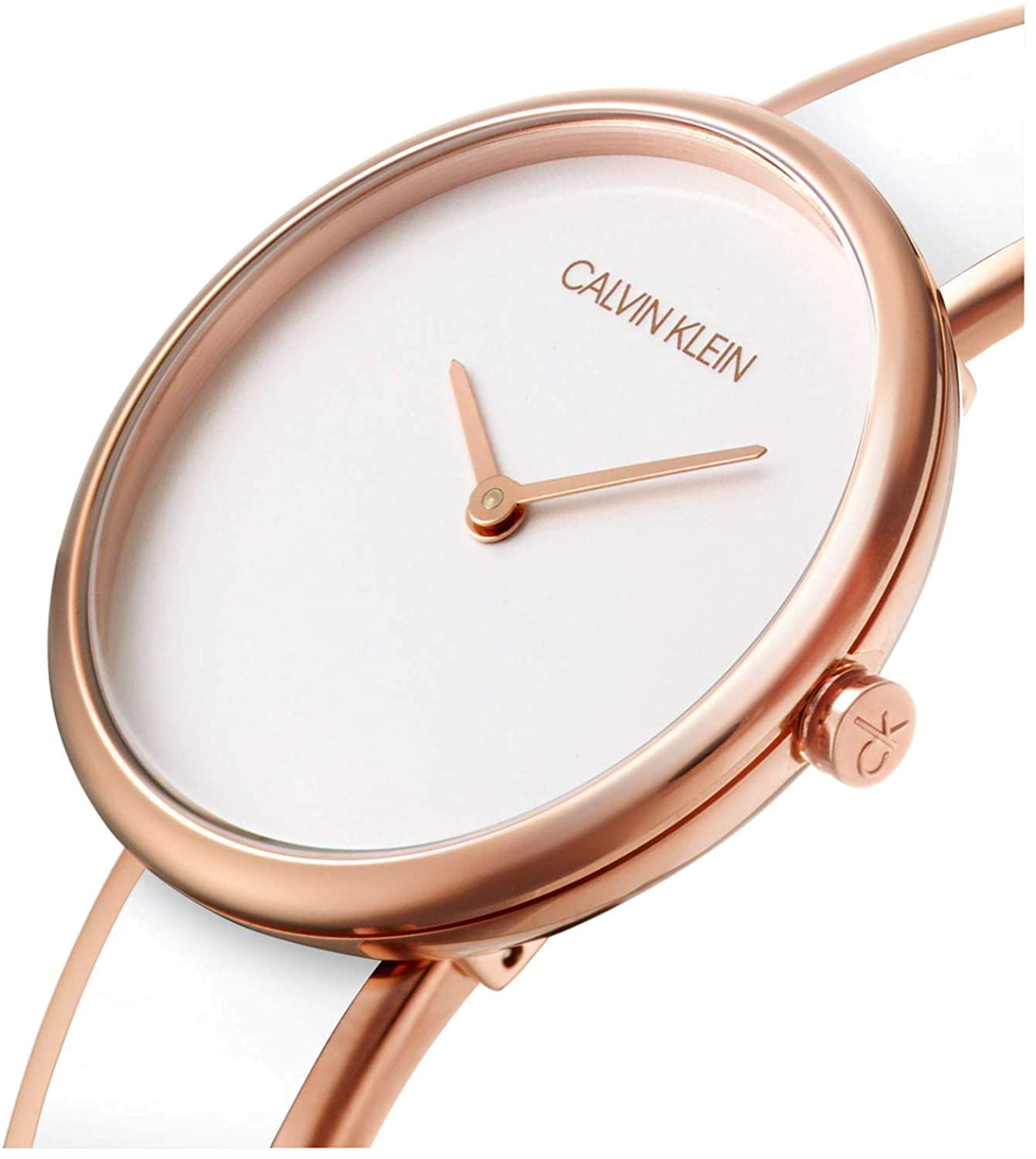 Calvin Klein Seduce White Dial Two Tone Steel Strap Watch for Women - K4E2N616
