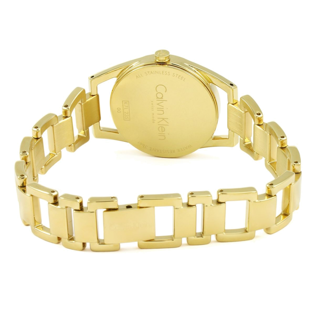 Calvin Klein Dainty White Dial Gold Steel Strap Watch for Women - K7L23546
