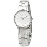 Calvin Klein Simplicity White Dial Silver Steel Strap Watch for Women - K4323185