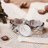 Calvin Klein Snake Silver Dial Silver Steel Strap Watch For Women - K6E23146