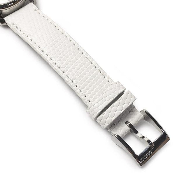 Gucci G-Timeless Mother of Pearl White Dial White Leather Strap Watch For Women - YA126597