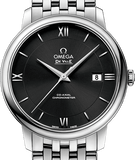 Omega De Ville Prestige Co-Axial Black Dial Silver Steel Strap Watch for Men - 424.10.40.20.01.001