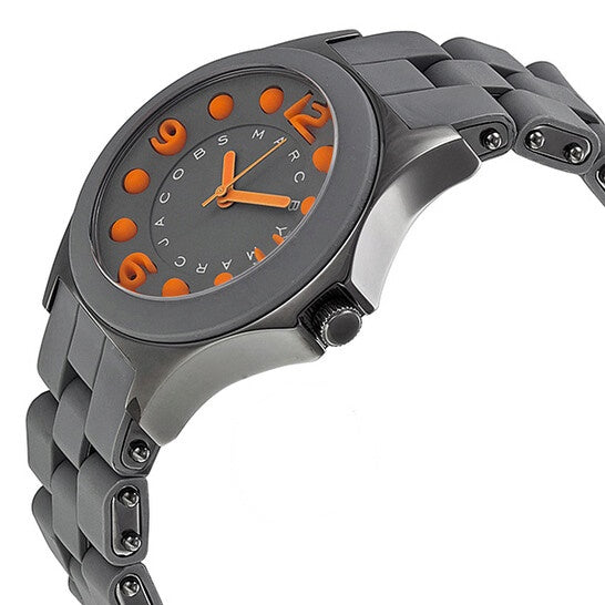Marc Jacobs Pelly Grey Dial Grey Silicone Strap Watch for Women - MBM2589