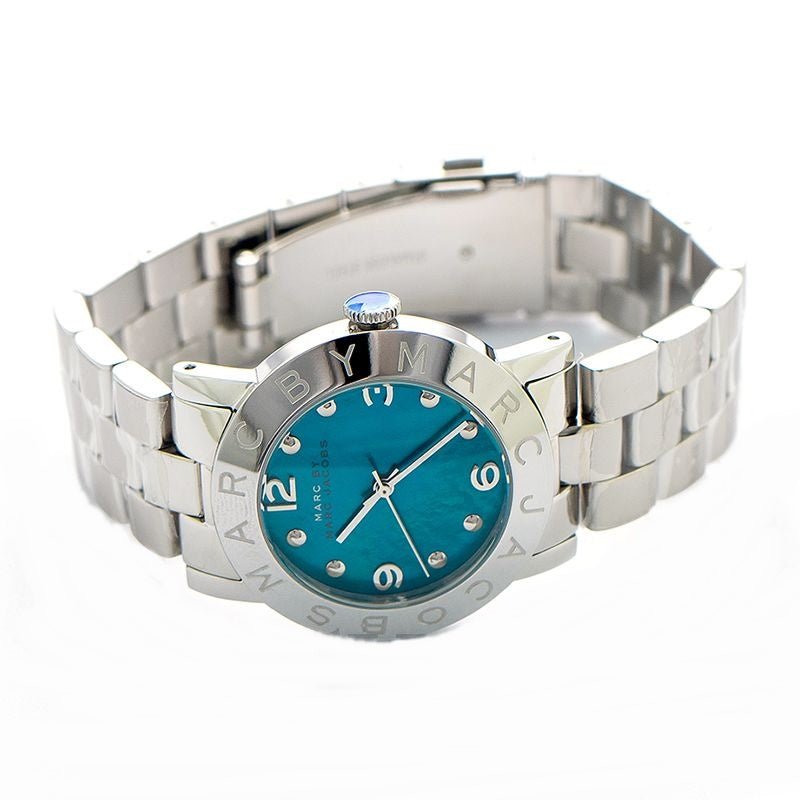 Marc Jacobs Amy Blue Dial Silver Steel Strap Watch for Women - MBM3274