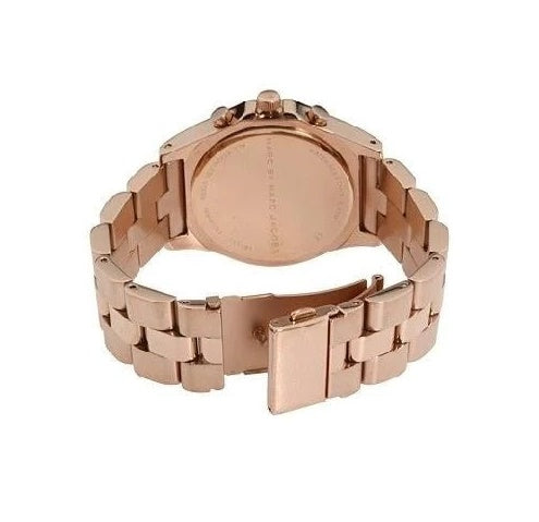 Marc Jacobs Blade White Dial Gold Steel Strap Watch for Women - MBM3075