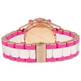 Marc Jacobs Rock Chronograph White Dial Two Tone Silicone Strap Watch for Women - MBM2593