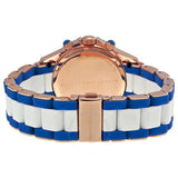 Marc Jacobs Rock Chronograph White Dial Two Tone Silicone Strap Watch for Women - MBM2594